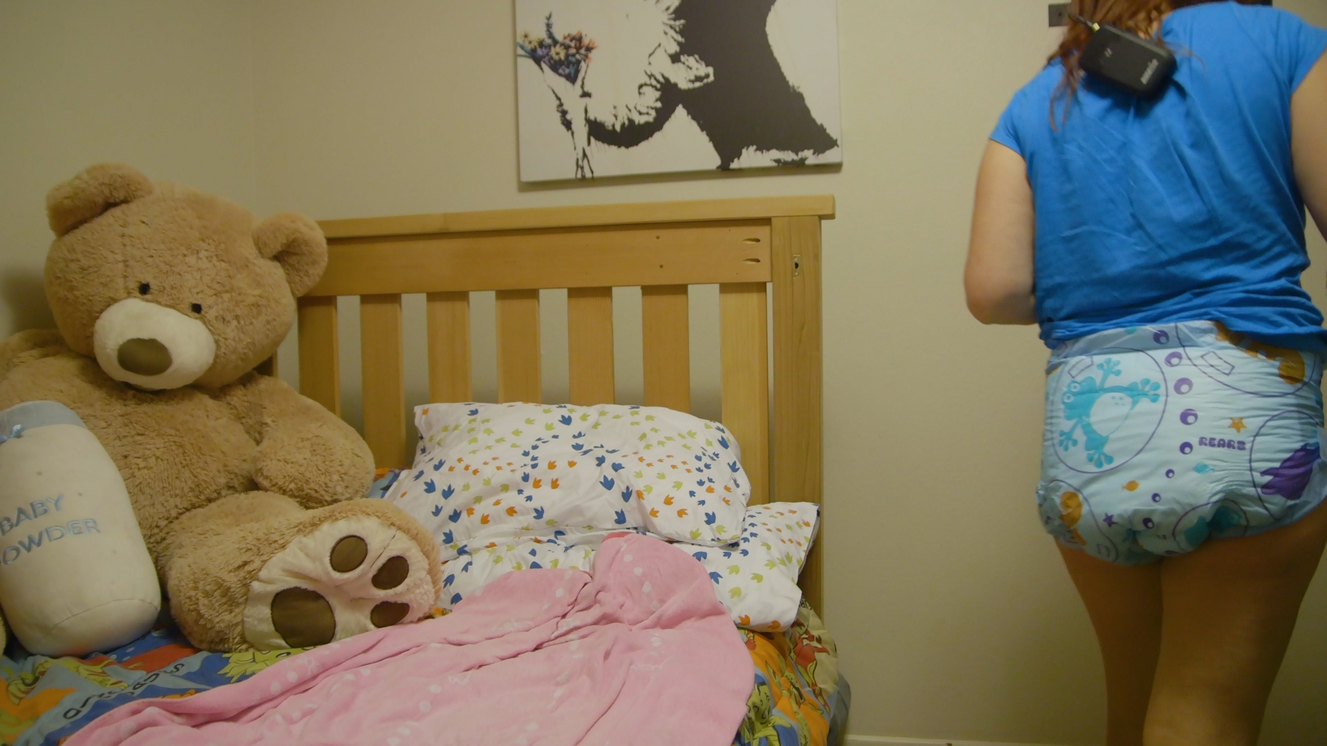 First big girl diaper change movie wet tight